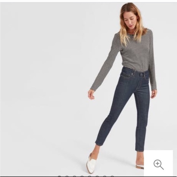 Everlane The Mid-Rise Skinny Jean in Dark Indigo ankle 26 - Picture 4 of 11